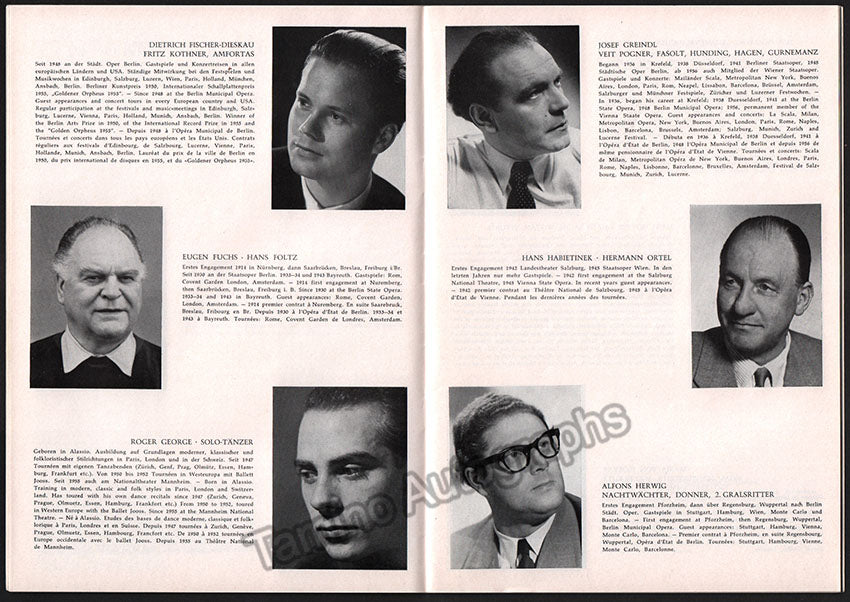 Bayreuth 1956 - Booklet Personnel Bayreuth Festival Guide – Tamino