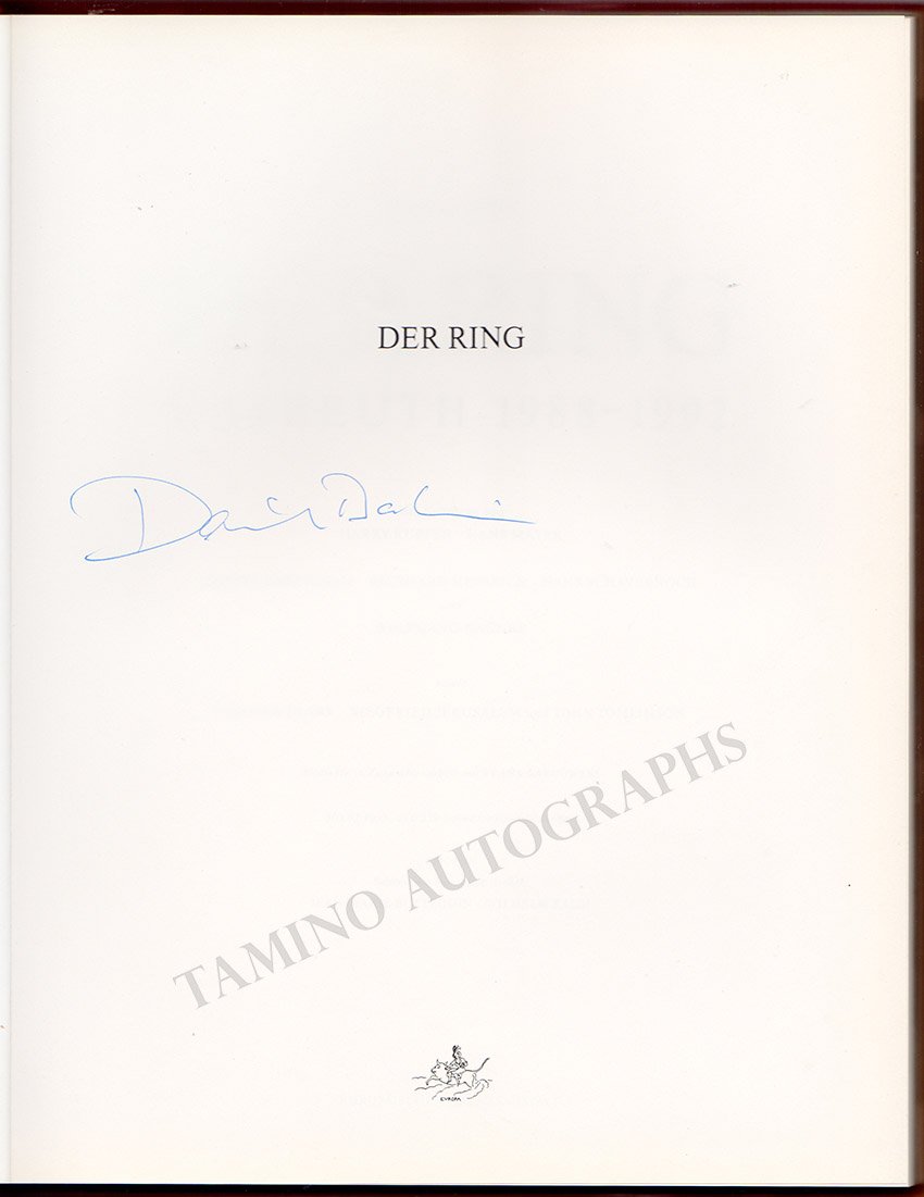 Lewin, Michael - Book "Der Ring - Bayreuthn 1988-1992" Signed by Daniel Barenboim - Tamino