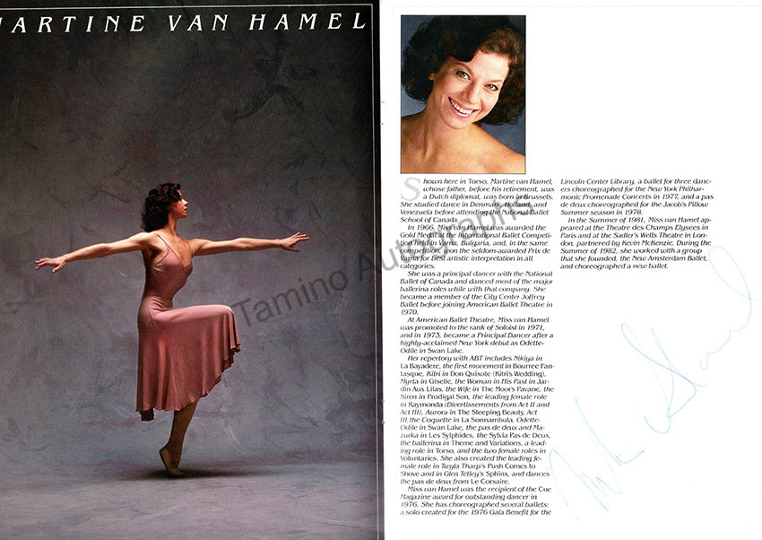 Johan Renvall Mikhail Baryshnikov & Others Signed Program American Ballet 1983 – Tamino