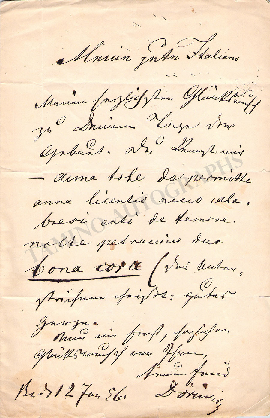 Taglione Family - Autographs Lot