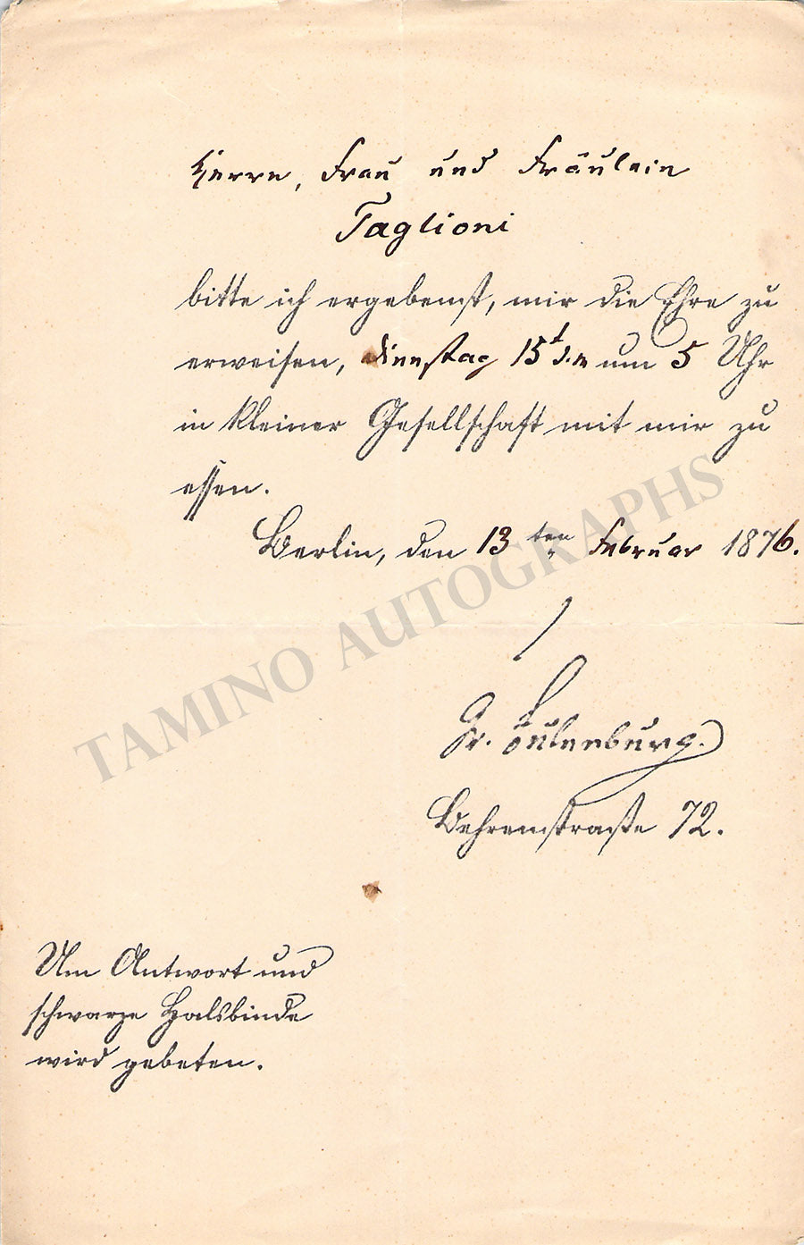 Taglione Family - Autographs Lot
