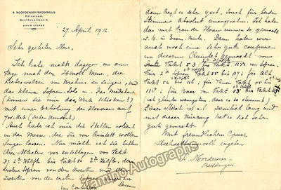 Noordewier–Reddingius, Aaltje - Autograph Letter Signed 1912
