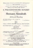 Hoehn, Hermann - Concert Program Berlin 1940 - Hermann Abendroth