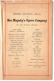 Her Majesty's Opera Company - US Tour Program 1881-1882