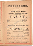 Her Majesty's Opera Company - US Tour Program 1881-1882