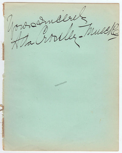 Crossley-Muecke, Ada - Signed Album Page