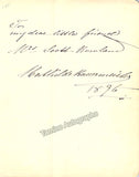 Patti, Adelina - Nicolini, Ernesto - Double-signed Album Page 1891 and Bauermeister, Mathilde - Signed Album Page 1896