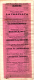 Patti, Adelina - Academy of Music Program Playbills 1885