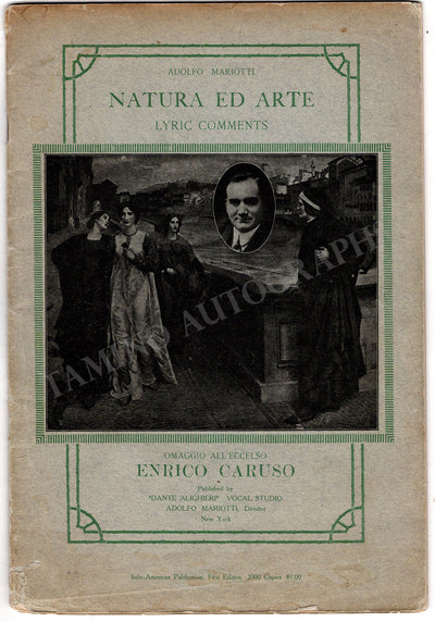 Mariotti, Adolfo - Signed Booklet