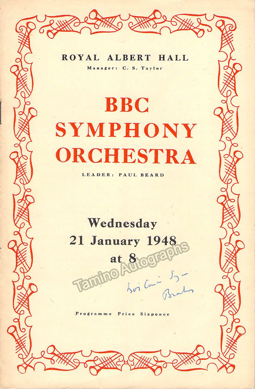 Solomon - Program Royal Albert Hall 1948