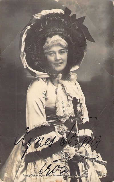 Sorma, Agnes - Signed Photo in Minna Von Barnheim