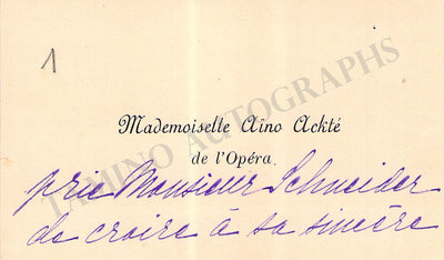 Opera Singers - Signed Vintage Business Cards I (A - D)