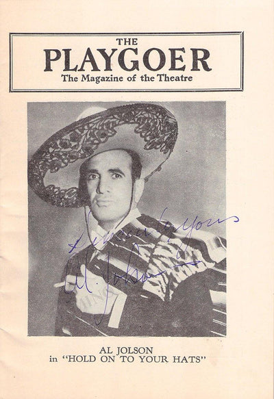 Jolson, Al - Signed Program