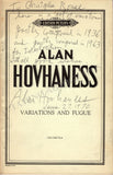 Hovhaness, Alan - Signed Mini Score