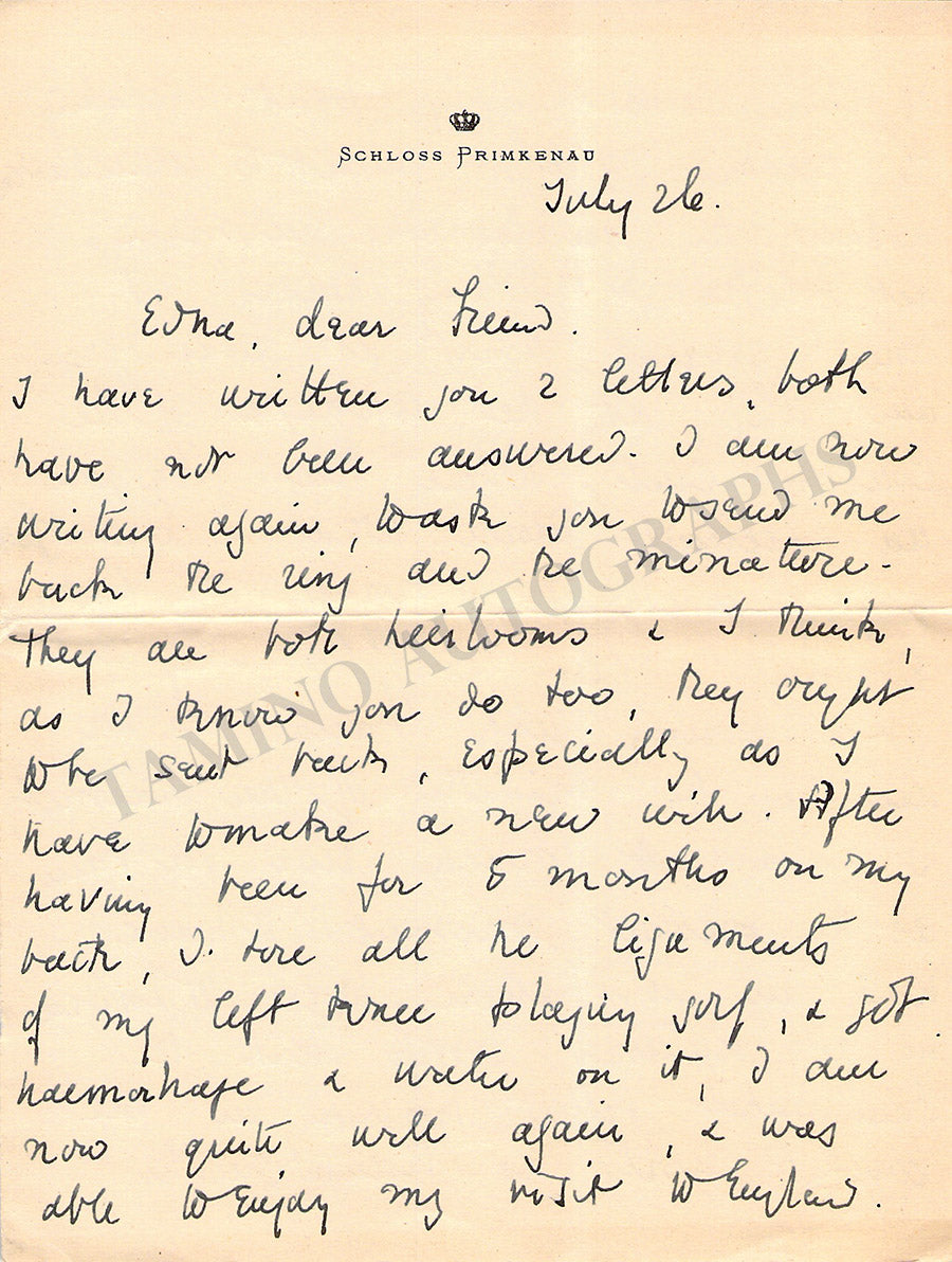 Albert Duke of Schleswig-Holstein Autograph Letters Lot – Tamino