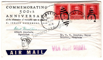 Einstein, Albert - Signed Envelope