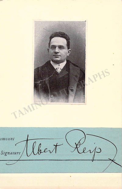 Reiss, Albert - Signed Card + Photo