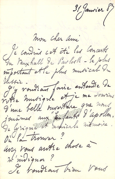 Vizentini, Albert - Lot of 3 Autograph Letters Signed