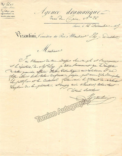 Vizentini, Albert - Autograph Letter Signed 1899