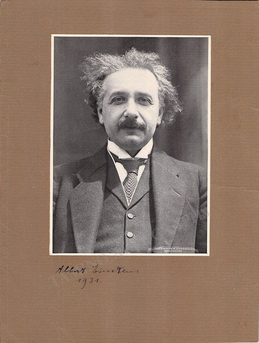 Albert Einstein Autograph Photo 1931 – Tamino