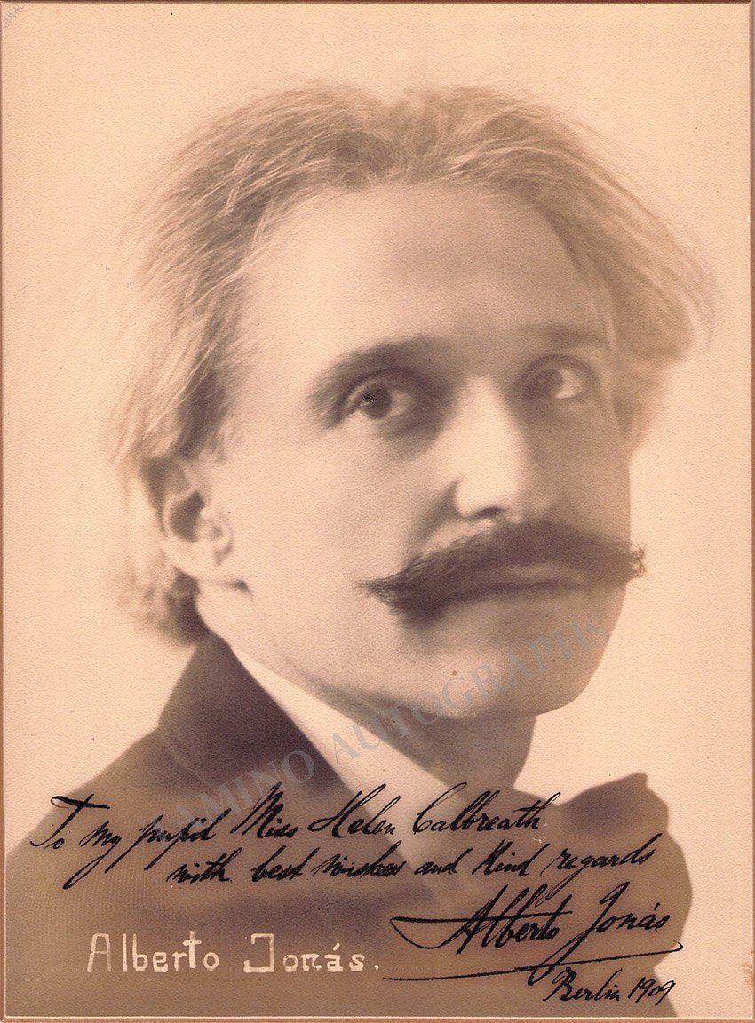 Jonas, Alberto - Signed Photograph 1909