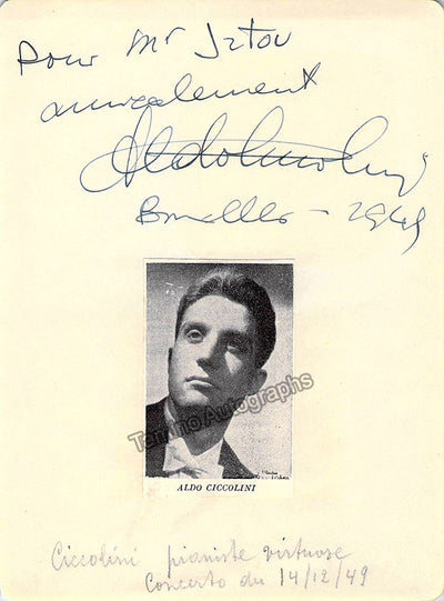 Ciccolini, Aldo - Signed Album Page