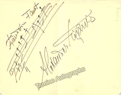 Kipnis, Alexander - Autograph Musical Quote Signed