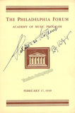Kipnis, Alexander - Kitzinger, Fritz - Signed Program 1939