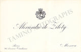 Siloti, Alexander - Signed Card 1883