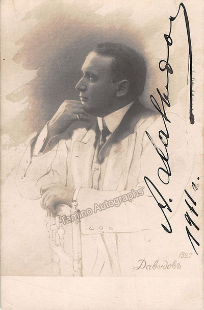 Davidov, Alexander - Signed Photo Postcard 1911