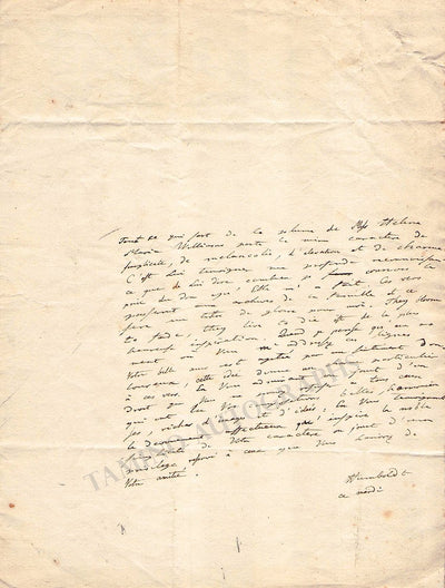 Humboldt, Alexander von - Autograph Letter Signed 1812