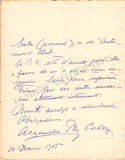 Rey Colaço, Alexandre - Set of 2 Autograph Letters Signed