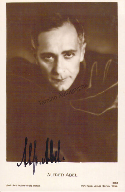 Abel, Alfred - Signed Photograph