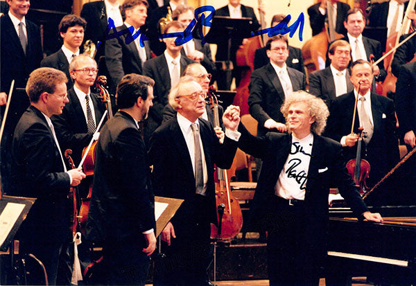 Alfred Brendel - Simon Rattle - Autograph Double Signed Photograph – Tamino