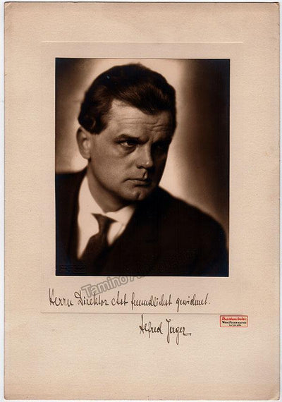 Jerger, Alfred - Large Photograph Signed