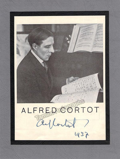 Cortot, Alfred - Signed Photo 1937