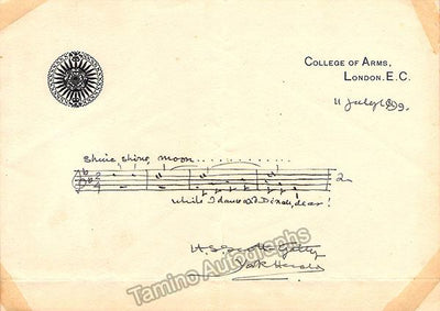 Scott-Gatty, Alfred - Autograph Music Quote Signed 1899