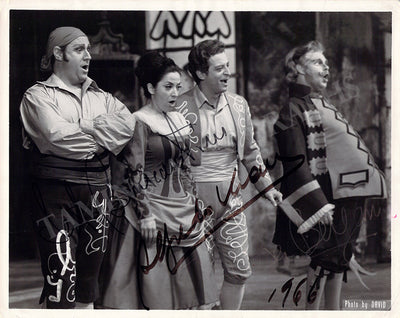 Kraus, Alfredo - Berganza, Teresa - Bruscantini, Sesto - Triple Signed Photo in Barbiere