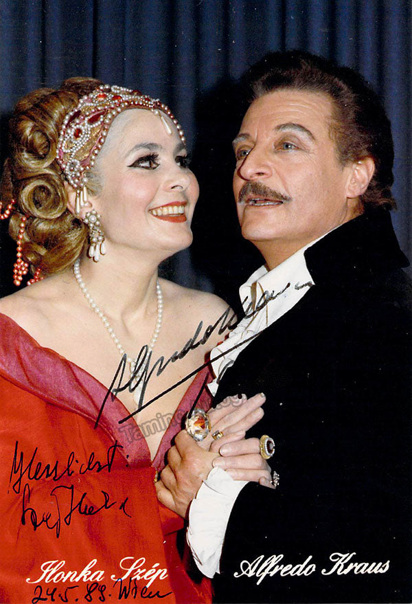 Kraus, Alfredo - Szep, Honka - Double Signed Photo in Les Contes D'Hoffmann