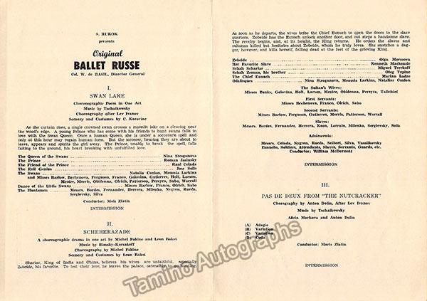 Dolin, Anton - Markova, Alicia - Signed Program - Tamino