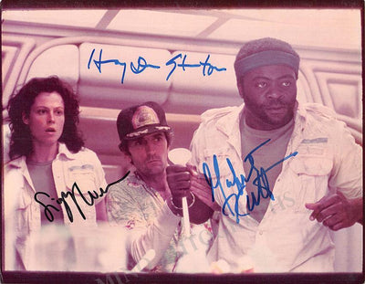 Weaver, Sigourney - Kotto, Yaphet - Stanton, Harry Dean - Triple Signed Photograph in "Alien"