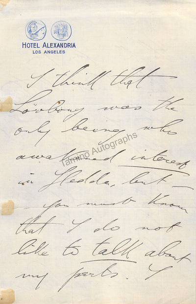 Nazimova, Alla - Autograph Letter Signed
