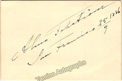 Fohstrom, Alma - Signed Card 1886