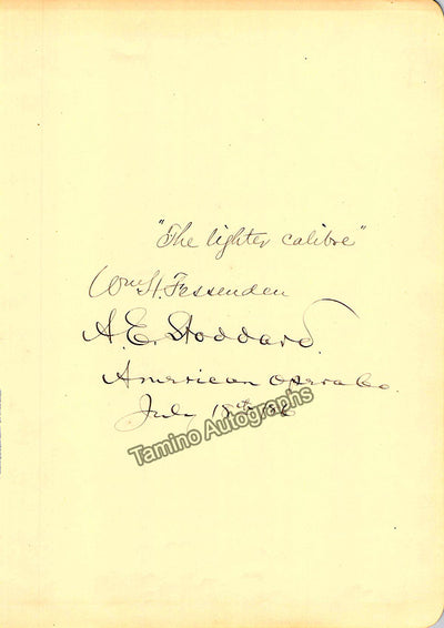 Stoddard, Alonzo - Signed Album Page 1886