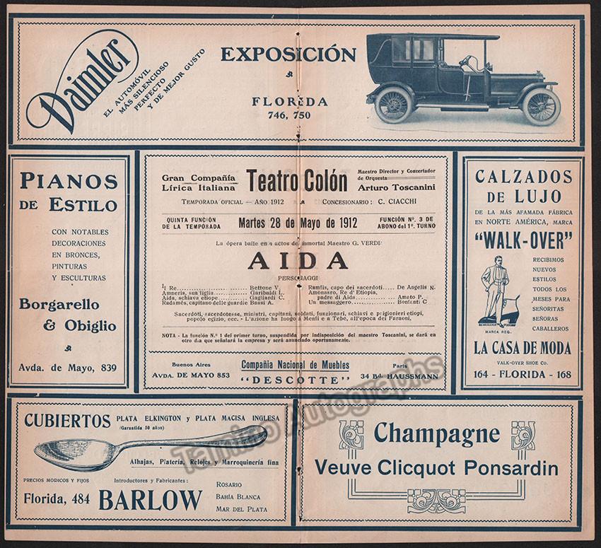 Toscanini, Arturo - Aida Program 1912 - Tamino