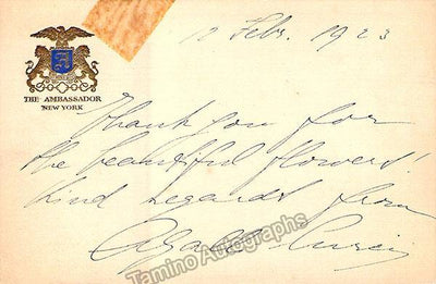 Galli-Curci, Amelita - Signed Card