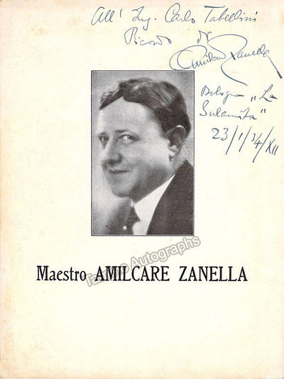 Zanella, Amilcare - Signed Photo 1934