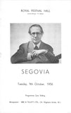 Segovia, Andres - Signed Program London 1956