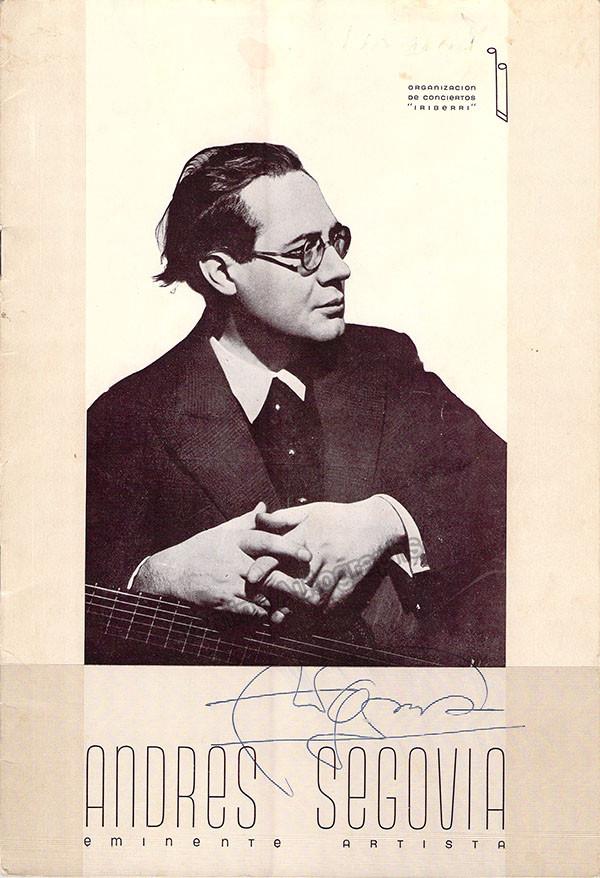Segovia, Andres - Signed Booklet