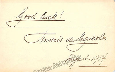 De Segurola, Andres - Signed Album Page 1917